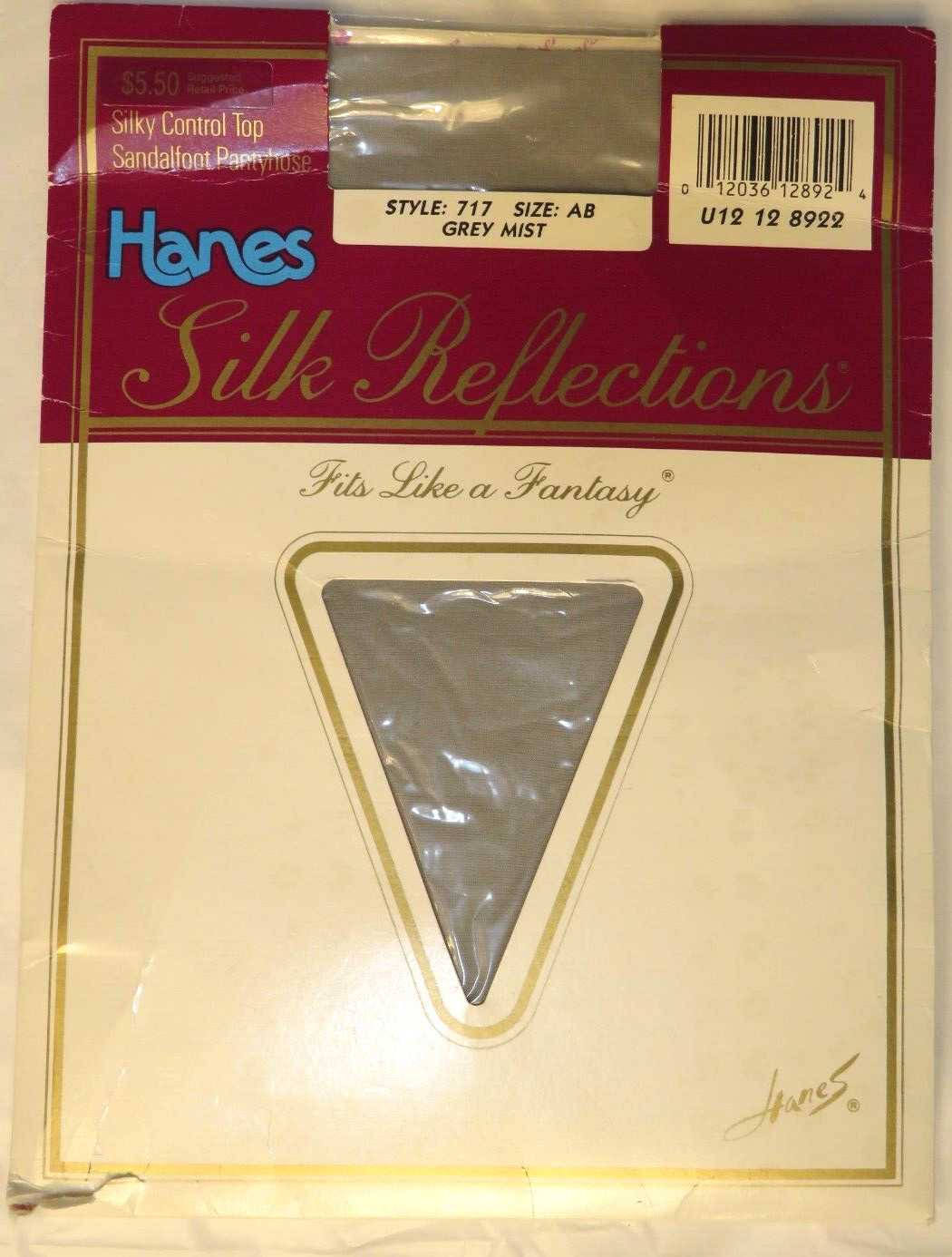 Nos Vintage Hanes Silk Reflections Grey Mist Nylons Pantyhose Dance Silky Gray A