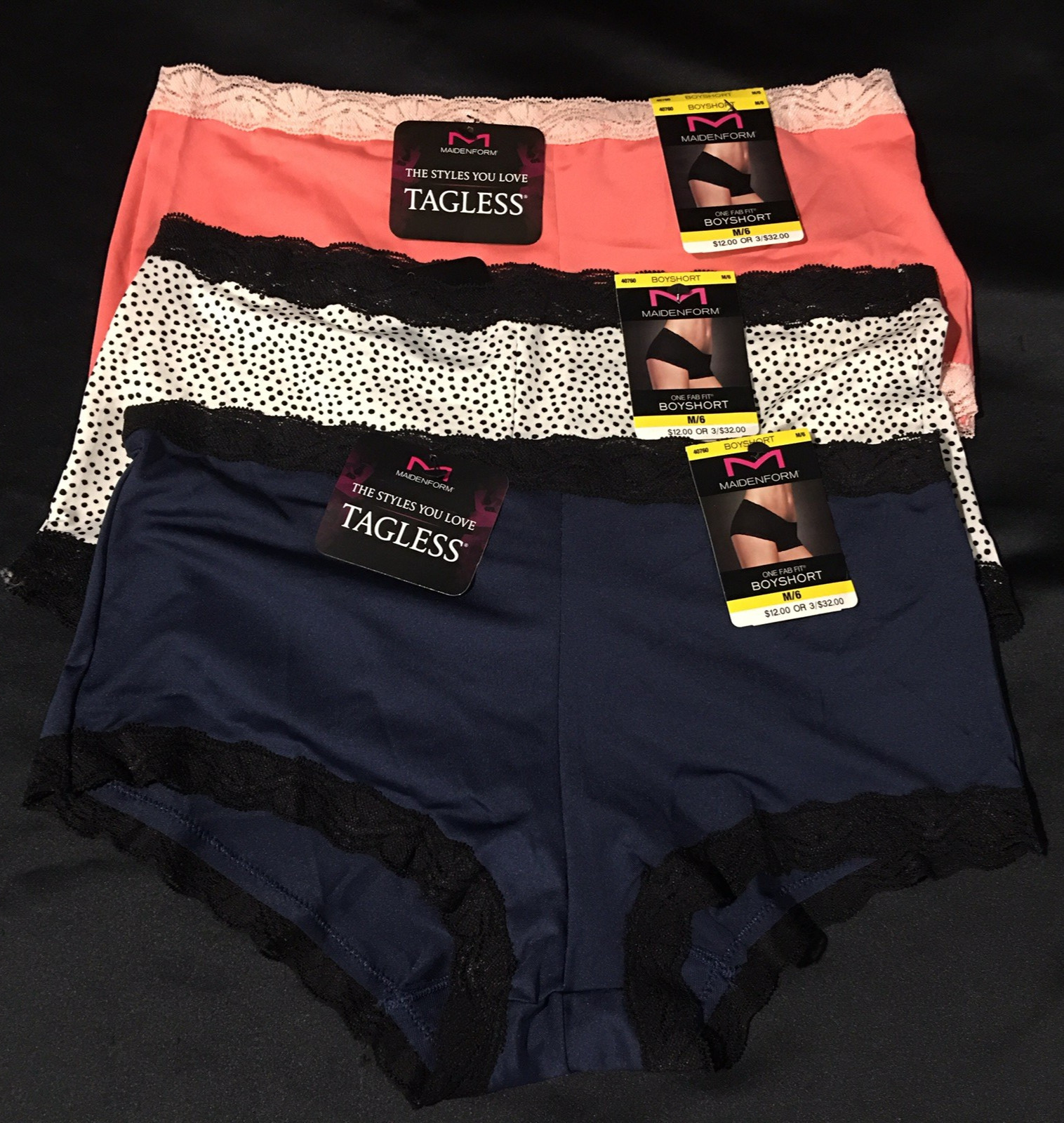 Vtg Maidenform Hipster Tanga Nylon Panty Lingerie Lot 7 Pair M