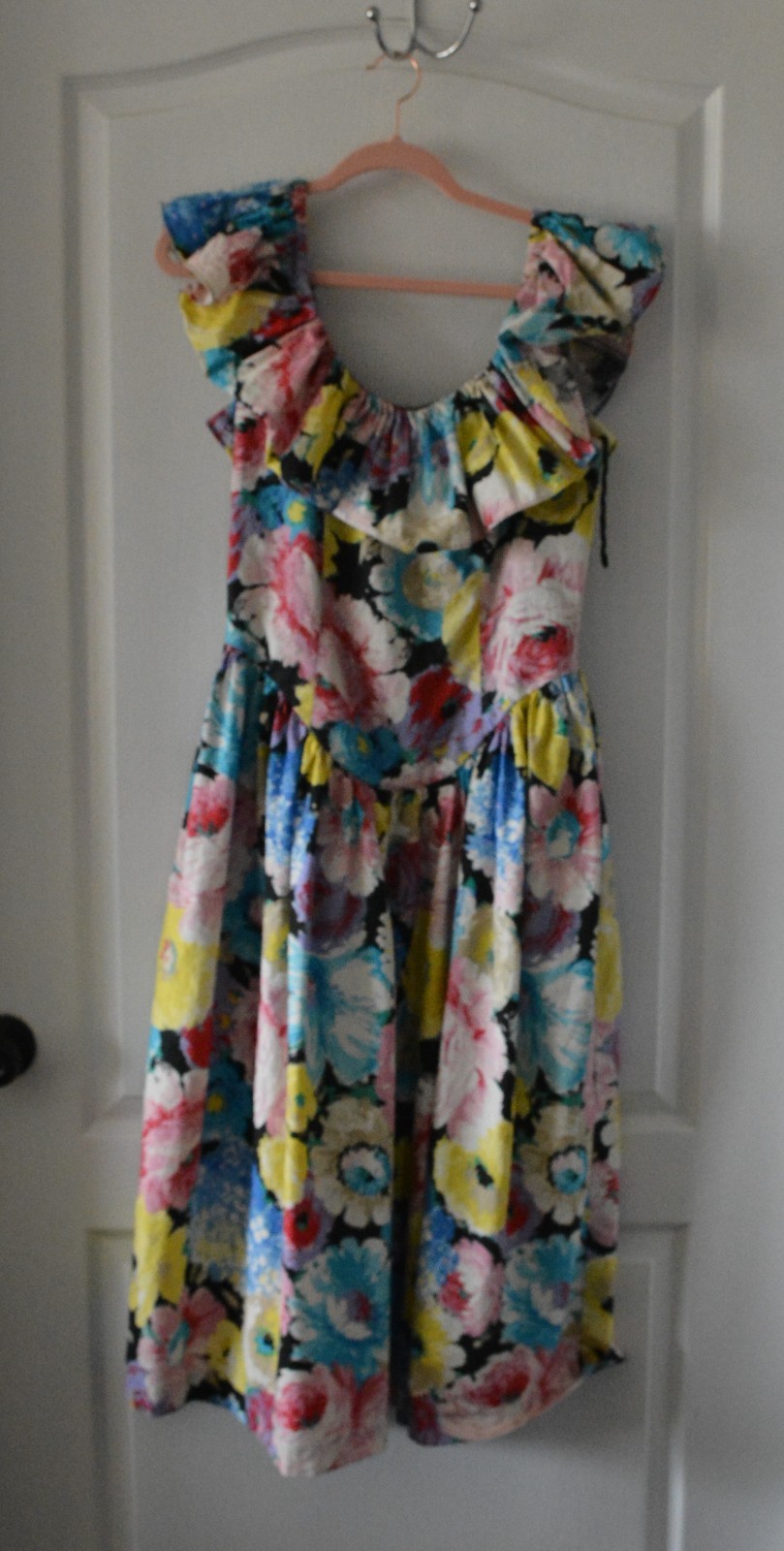 Vintage s.g.gilbert Floral Midi Dress size 8 USA Made