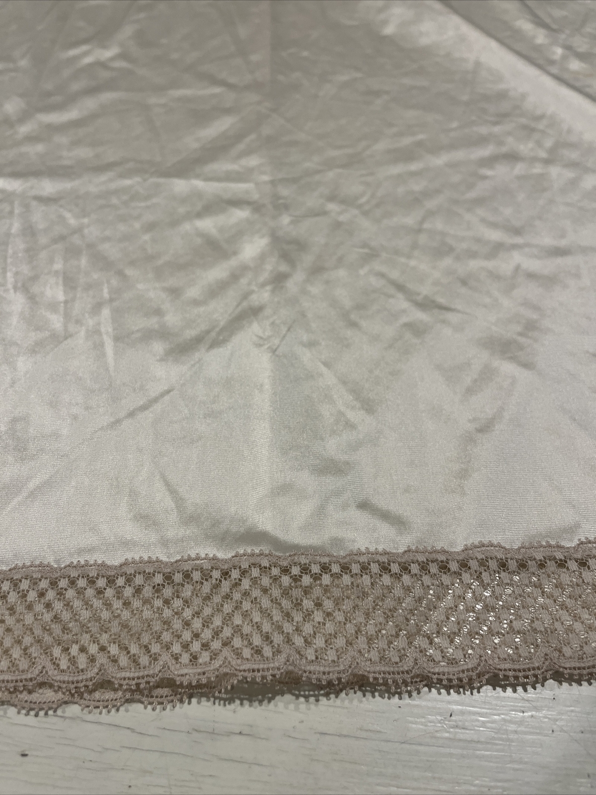Vintage Slip Women’s 36 Full Ivory With Lace Trim Adjustable Straps