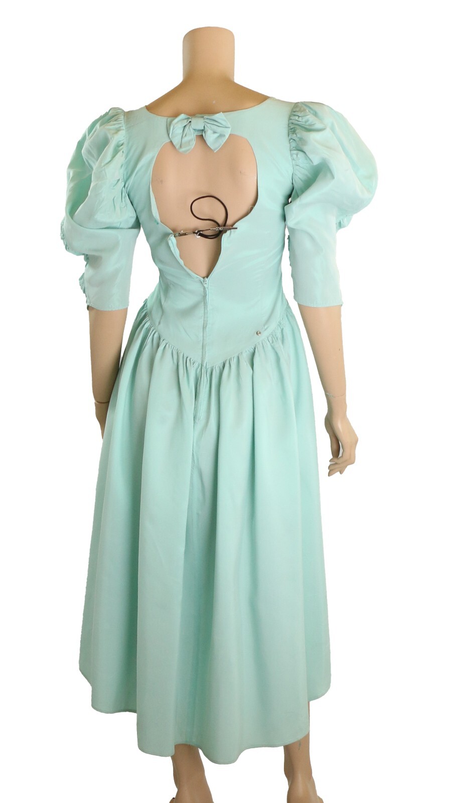 Do You Love Me? Vintage 80s Mint Green Taffeta Party Prom Bridesmaid Dress sz 10