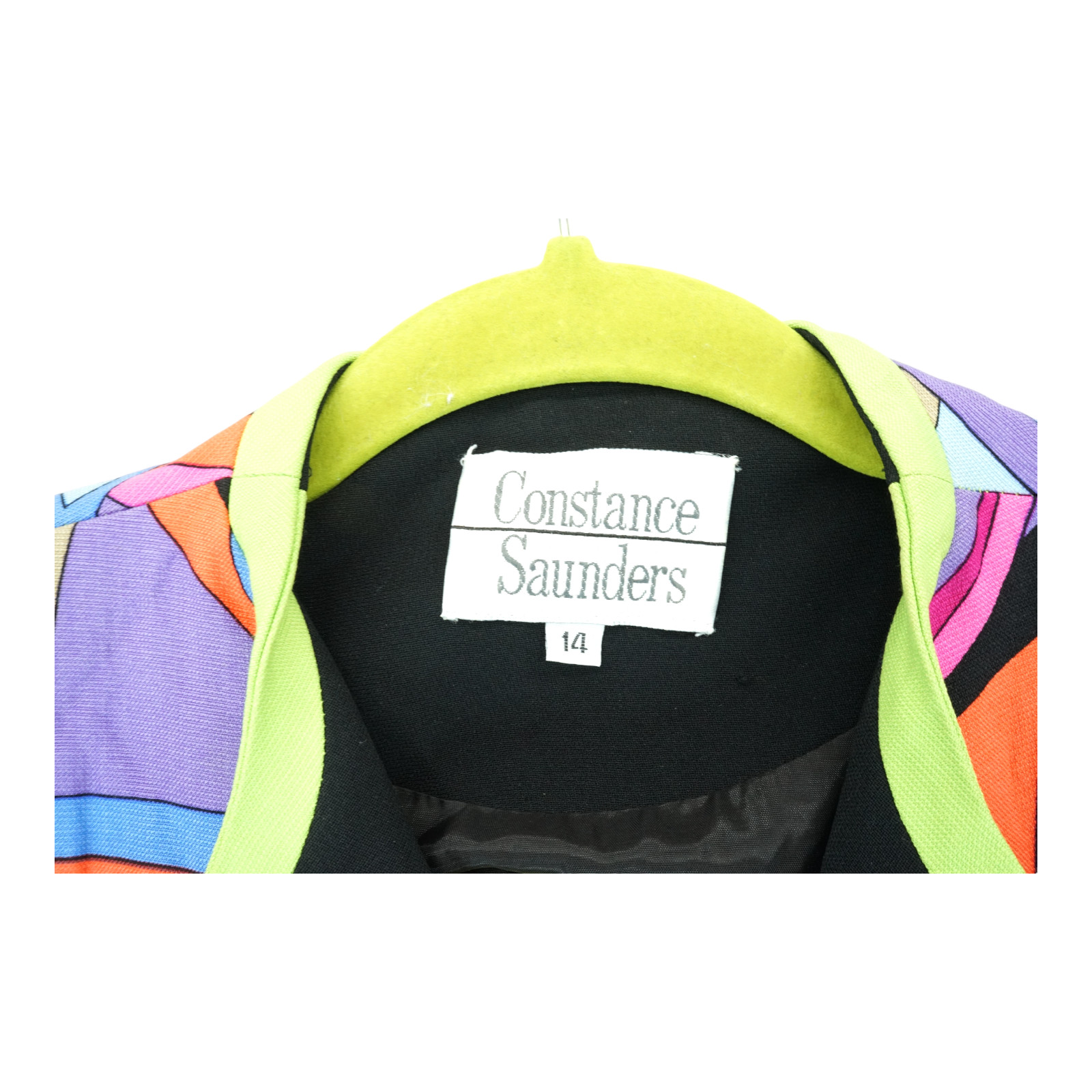 Vintage Constance Saunders Neon Blazer – Rare – Size 14 – Women’s