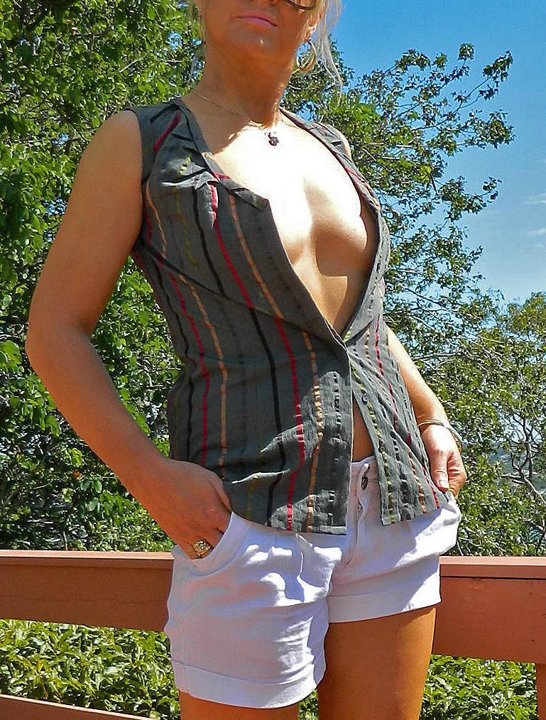 VINTAGE Scarlett Boho Hip Trapeze Moulin Rouge Tunic Retro Shirt