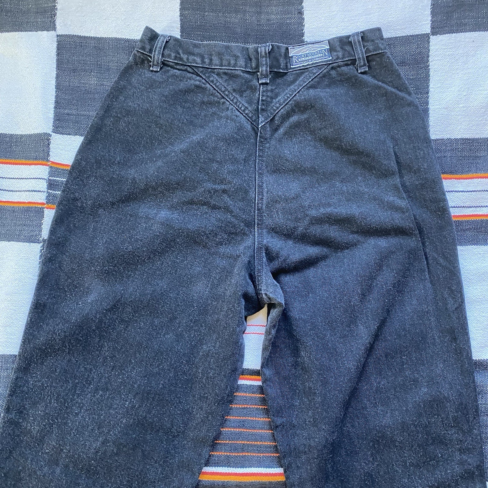 Vintage Wrangler High Rise Bareback Black Jeans. Size 26/34. Western Wear. USA.