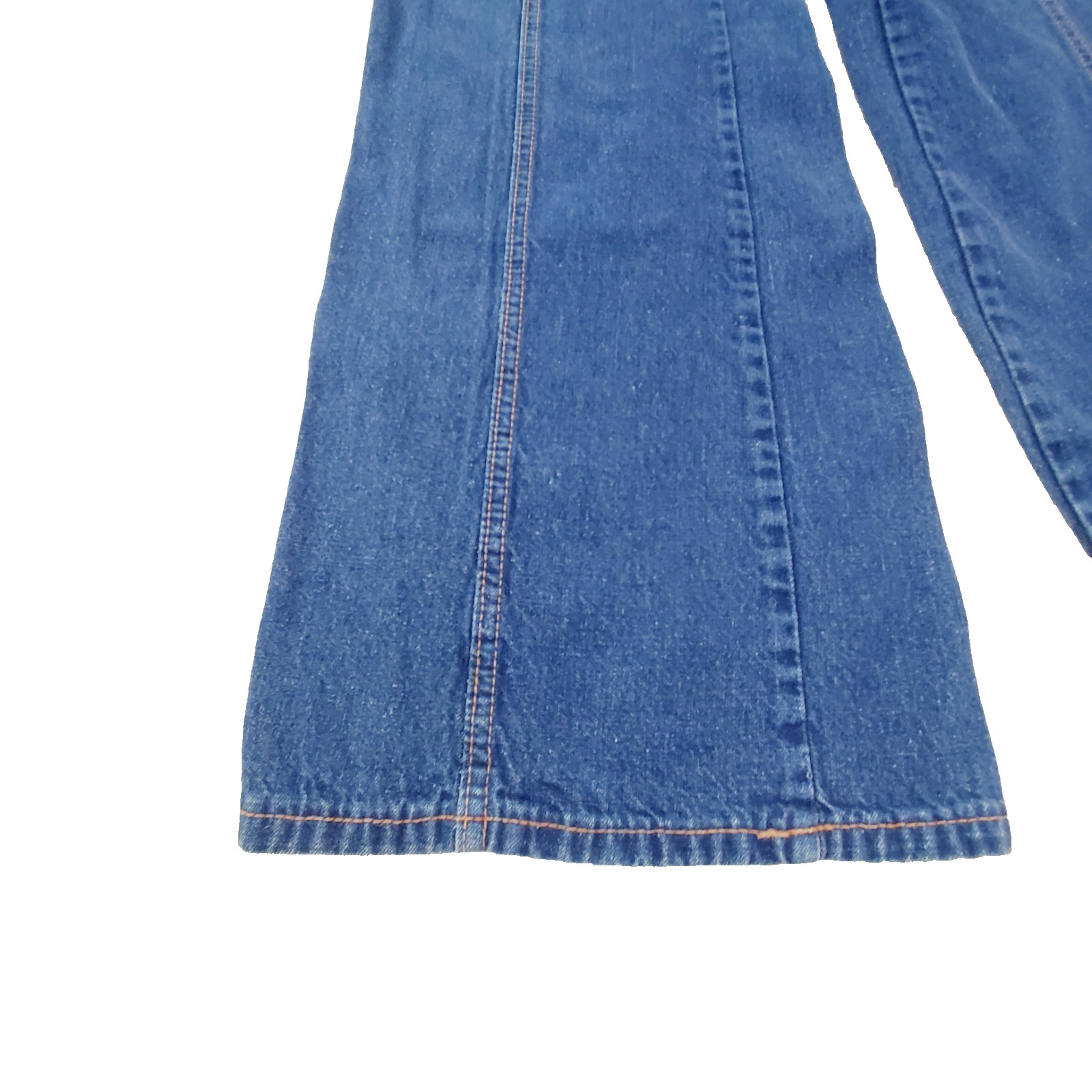 Vintage Male Slacks Jean 28×31 10” Bell Bottom Flare Leg Blue Women’s Pant 60s