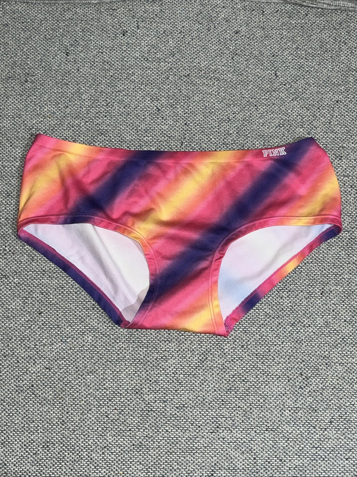 PINK Victoria’s Secret Panties Sunset Bikini Ombre Seamless Hipster Tie Dye S M