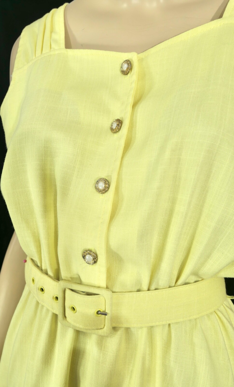Vintage 70s California Looks Yellow A Line Sun Dress W Jacket M