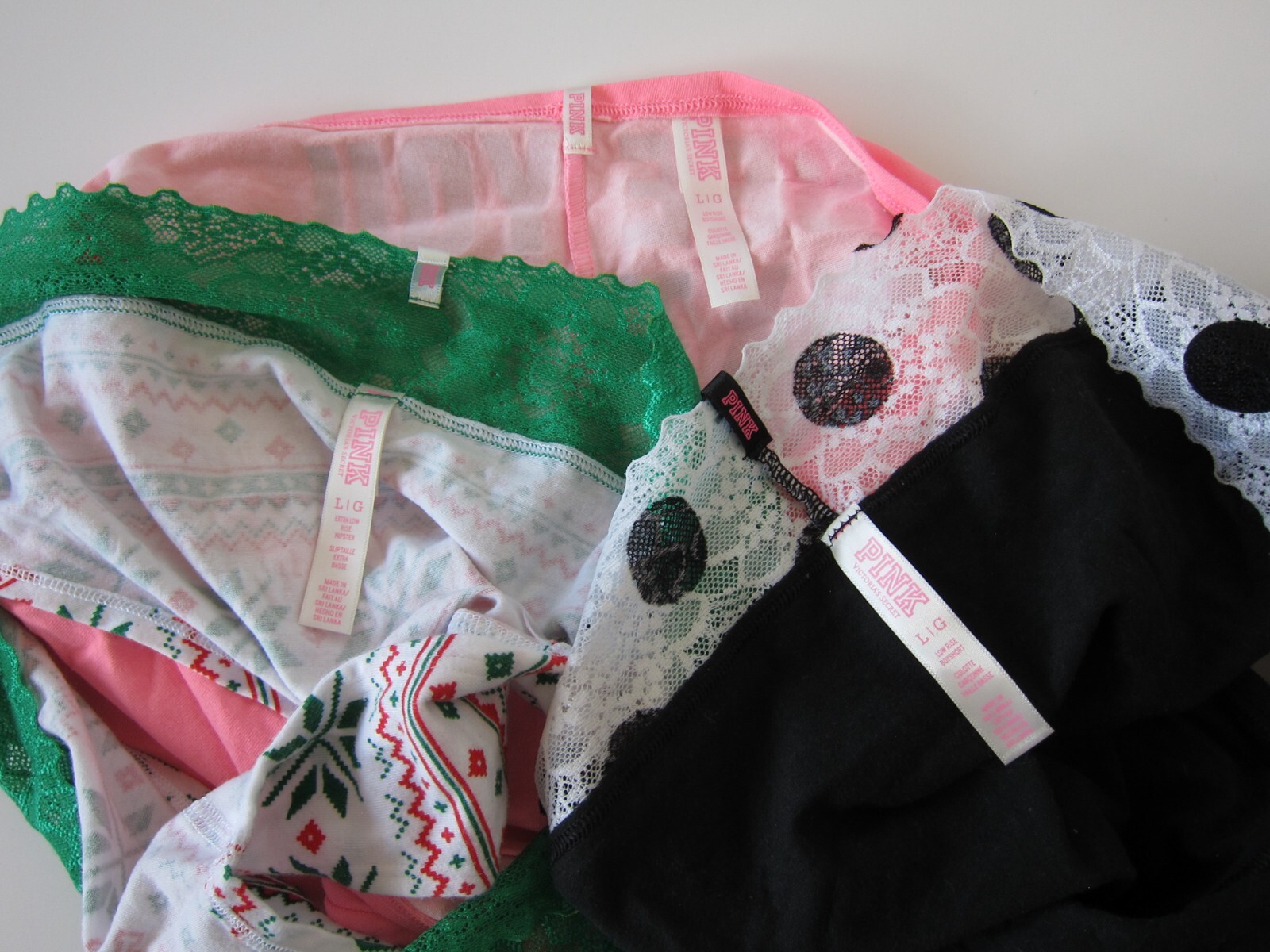 3 VTG Victoria’s Secret – 2014 – Hiphugger Panties Lot XS X-SMALL