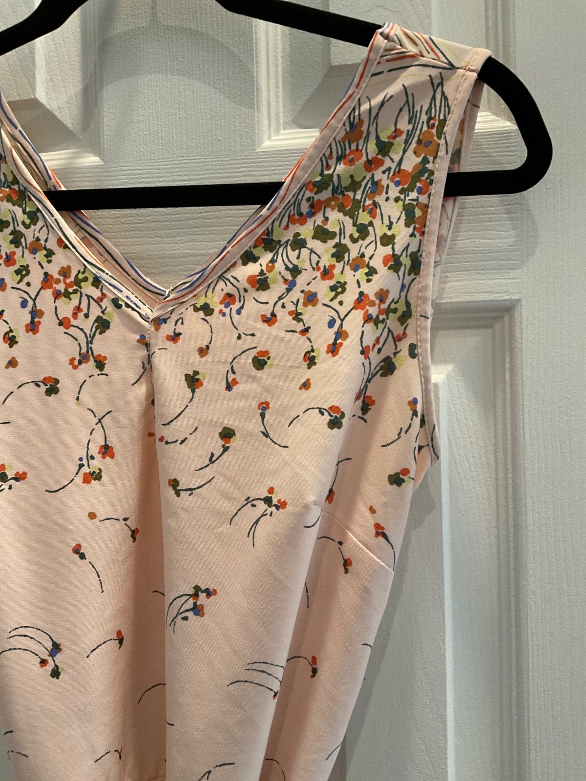 Vintage Robby dress by Mr George peach/ pink hue with flowers midi