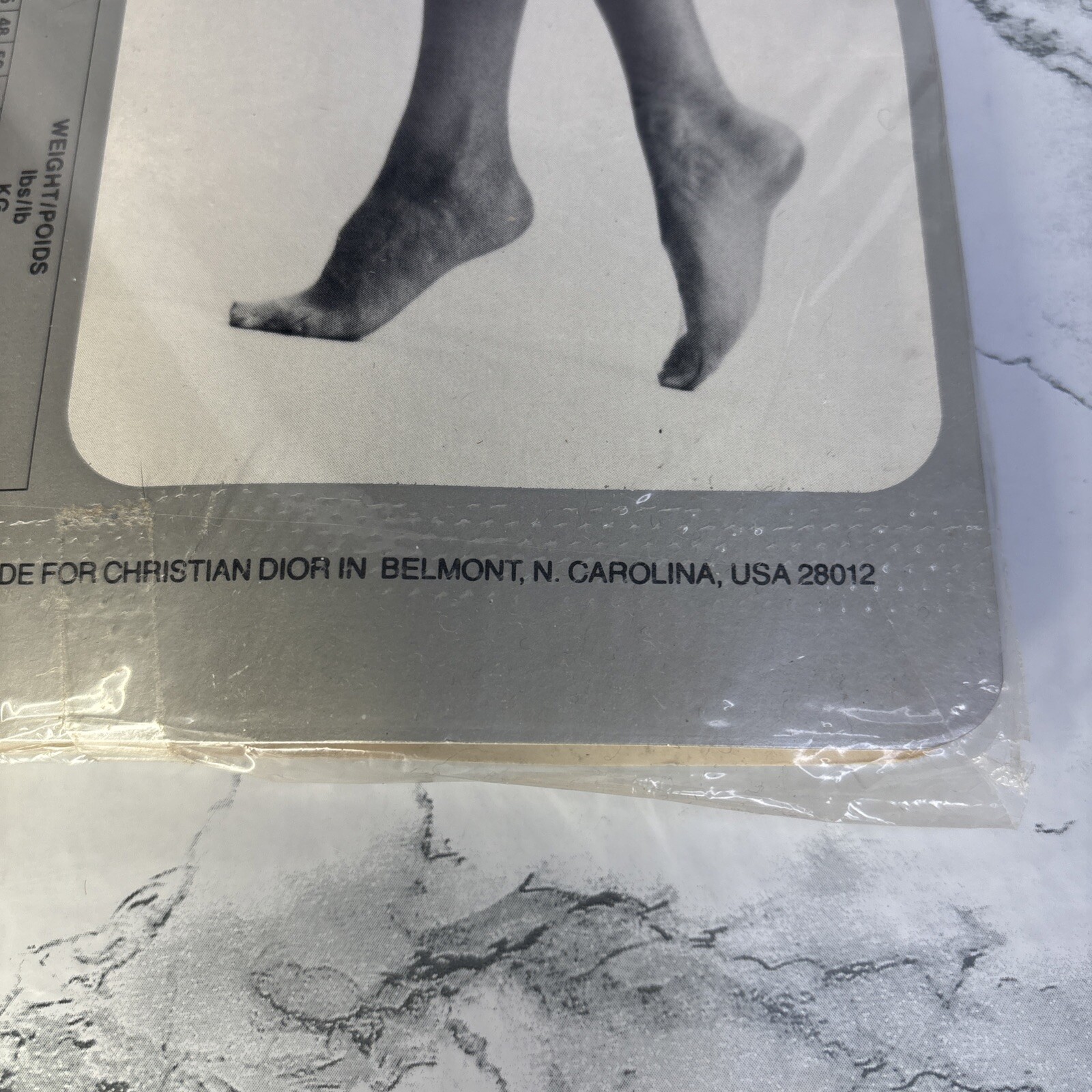 VINTAGE CHRISTIAN DIOR PANTYHOSE SIZE 4 ULTRASHEER DIORISSIMO creme crepe 4443