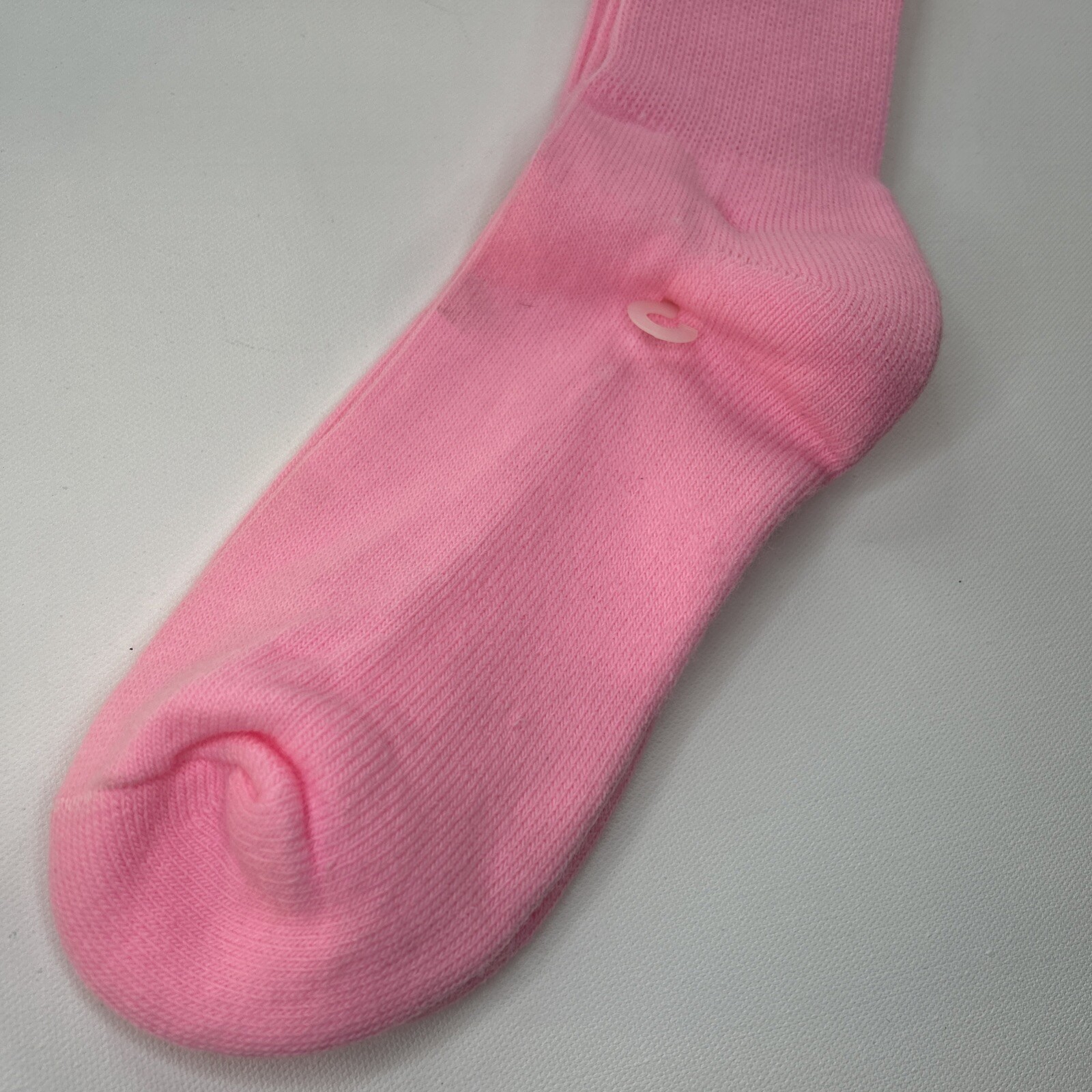 VTG Socks Crew Pink School Girl Knee High 80s 27″ NOS Acrylic Nylon Blend 10-13