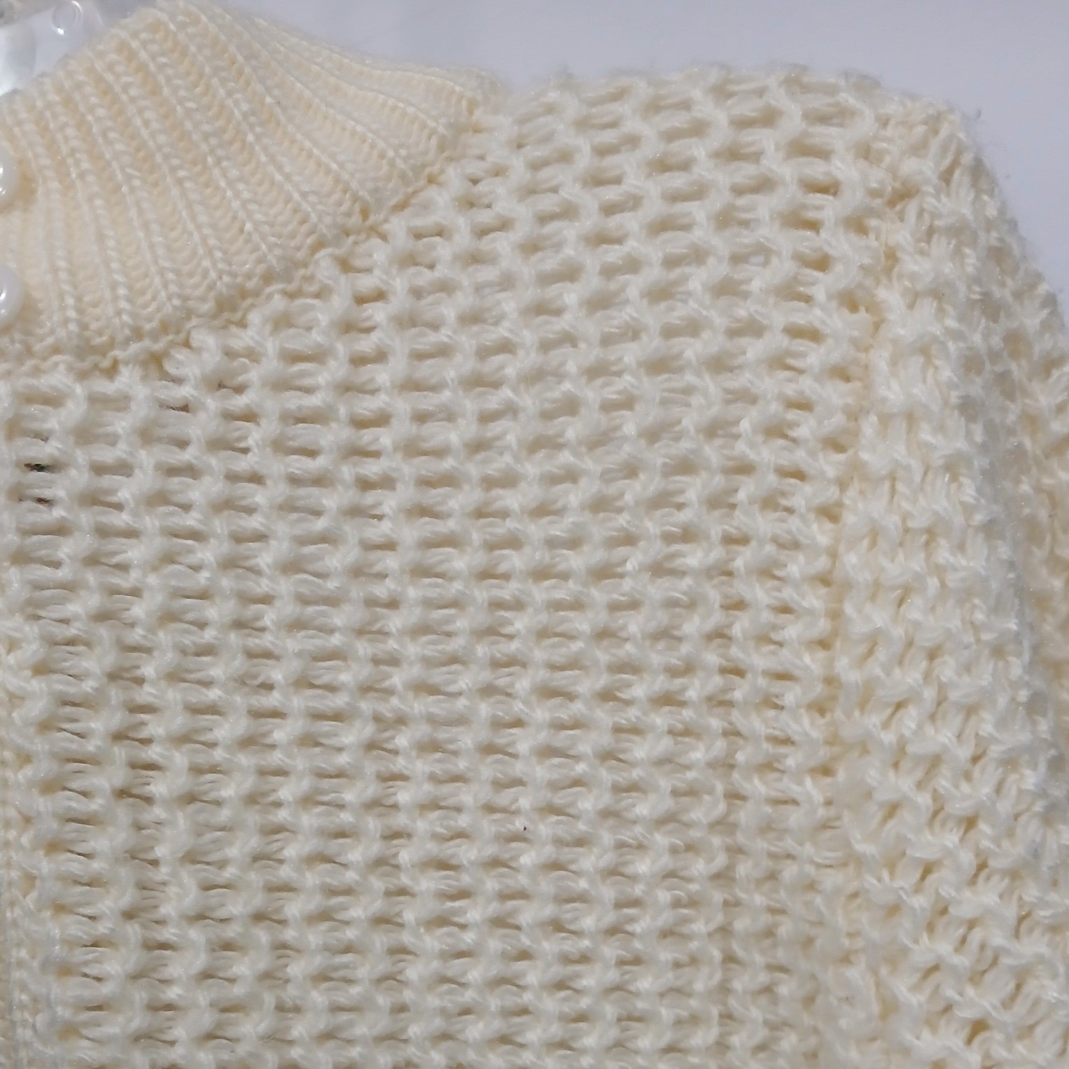 Vintage 70s Organically Grown by Arpeja Yellow Chunky Knit Cardigan Retro Boho M