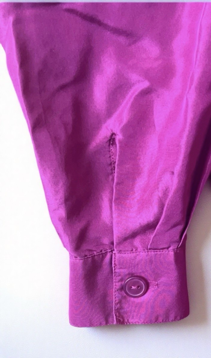 Vintage DVF Pink Button Down Silk Blouse. Large