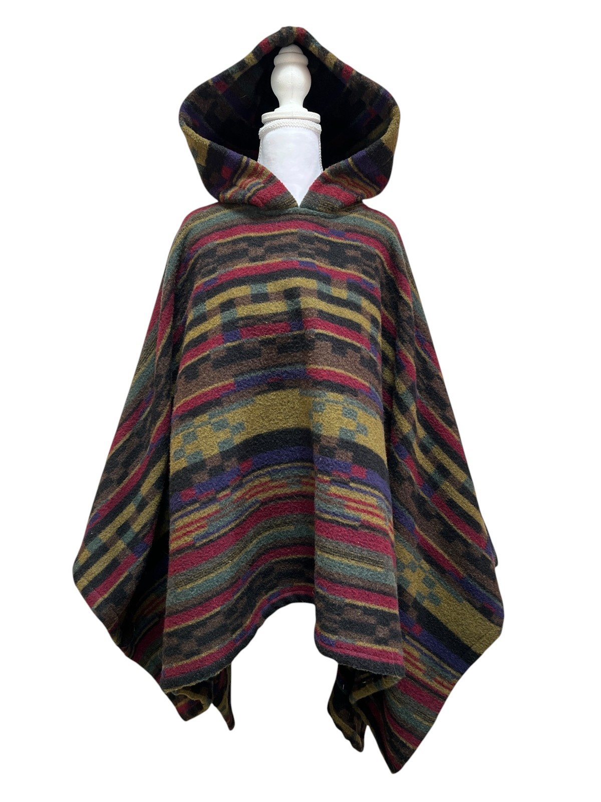 Parachute Poncho by Nicola Pelly Harry Parnass, 80s Wool Blend Italy, OS Unisex