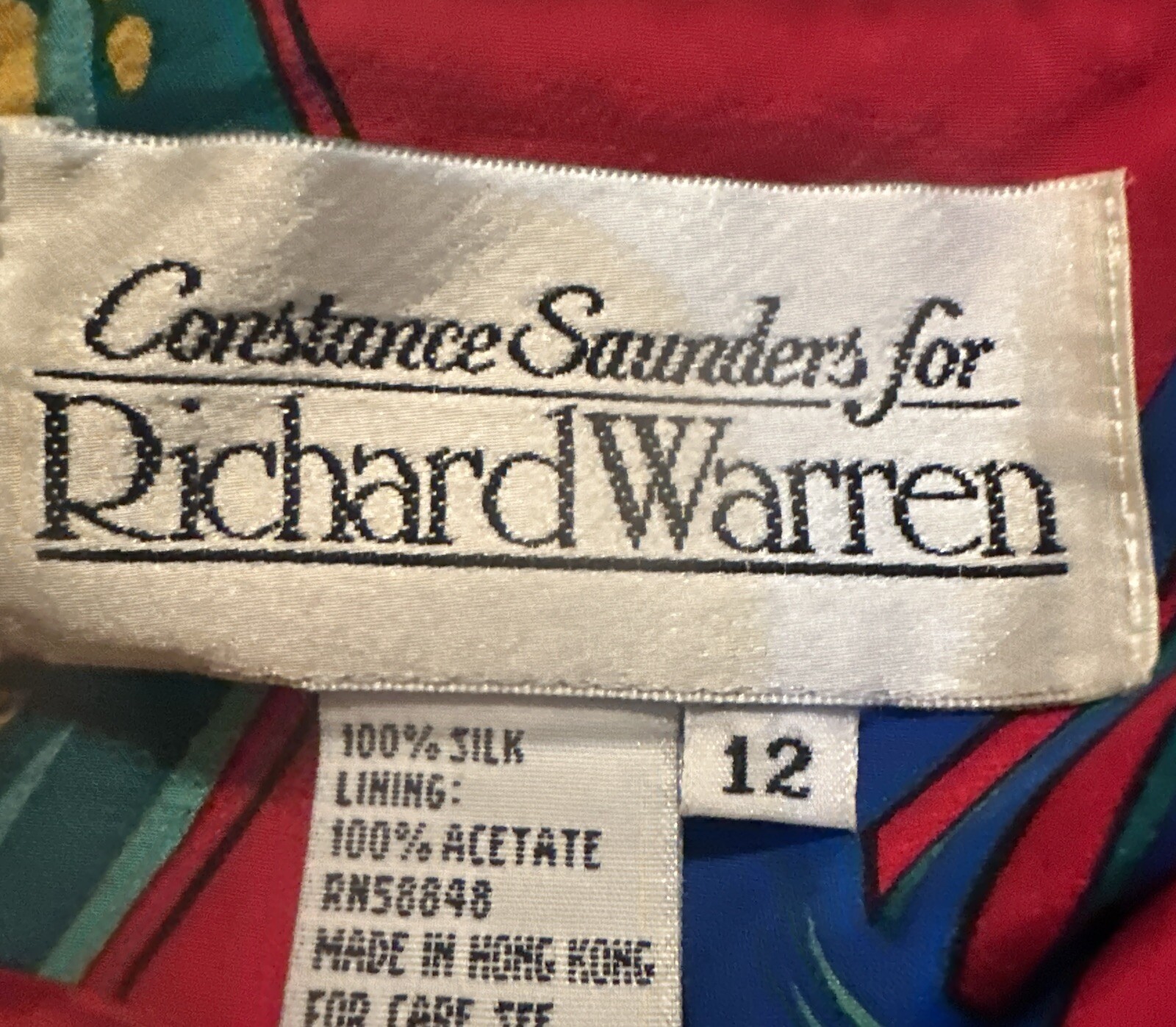 Vintage Constance Saunders Richard Warren Size 12 Silk Blouse/Jacket Artsy 80s