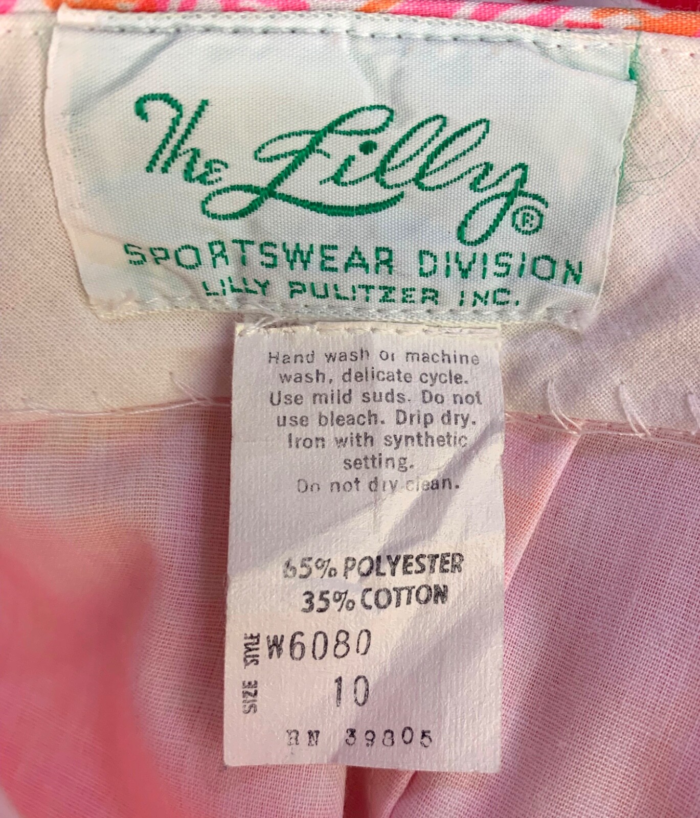 LILLY PULITZER Vintage 1960s Women’s Pink Heart Orange Flower Pants – Sz XS/S