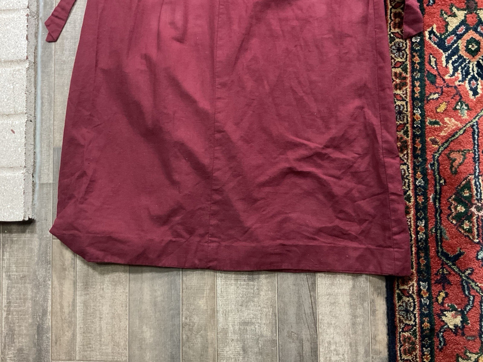 Vtg Rae Rag Dolls San Fransico Dress Maroon Bohemian Small (see Measurement)