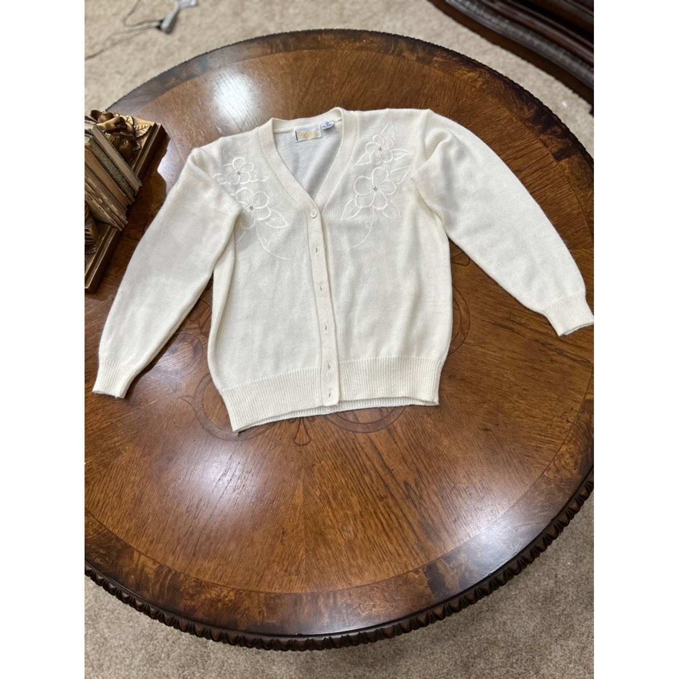 J.G. Bentley Embroidered Cardigan S Vintage Coquette Soft Girl