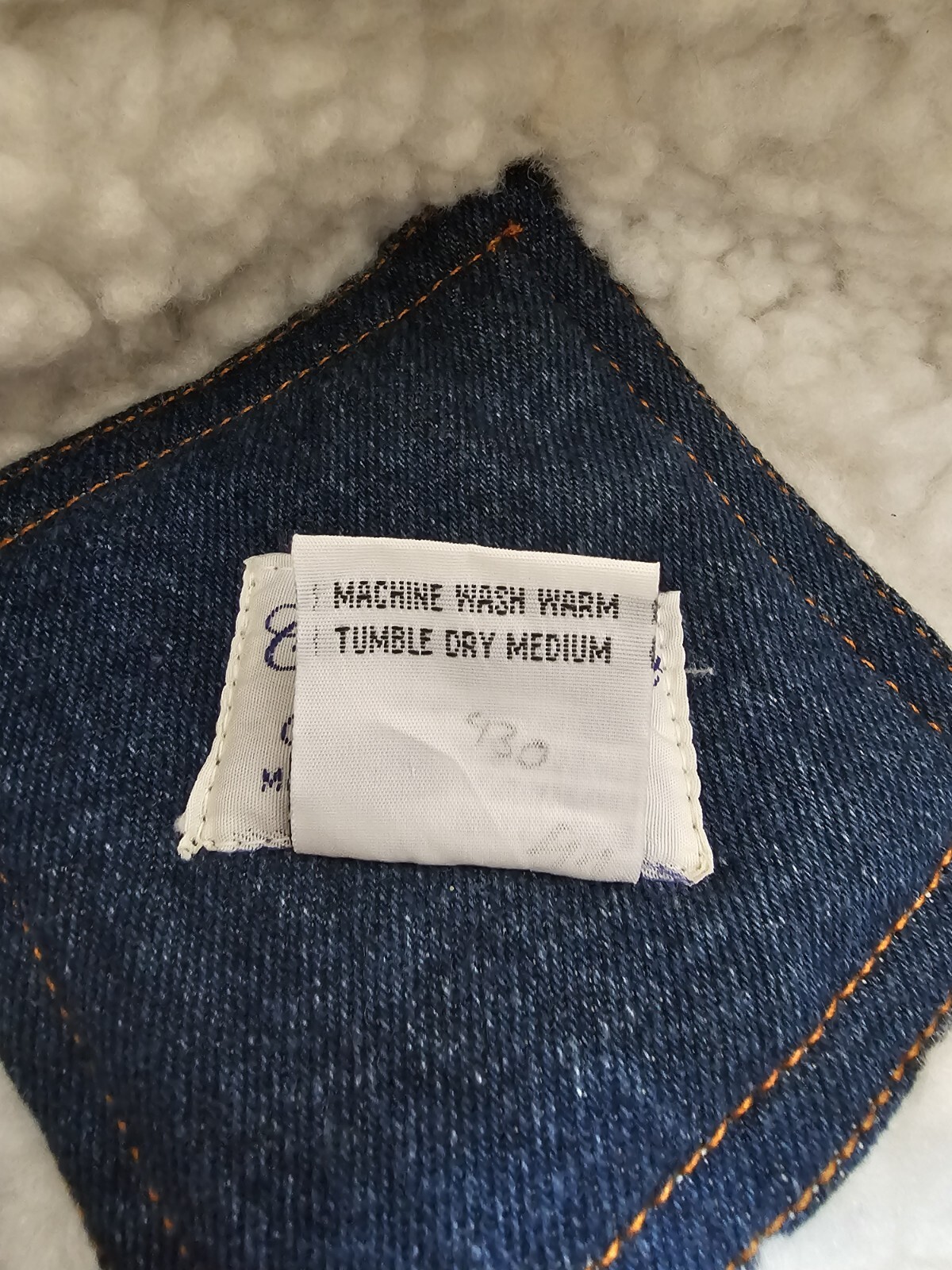 Carriage Court Blues Coat Womens Blue Denim Sherpa Lined Size Large