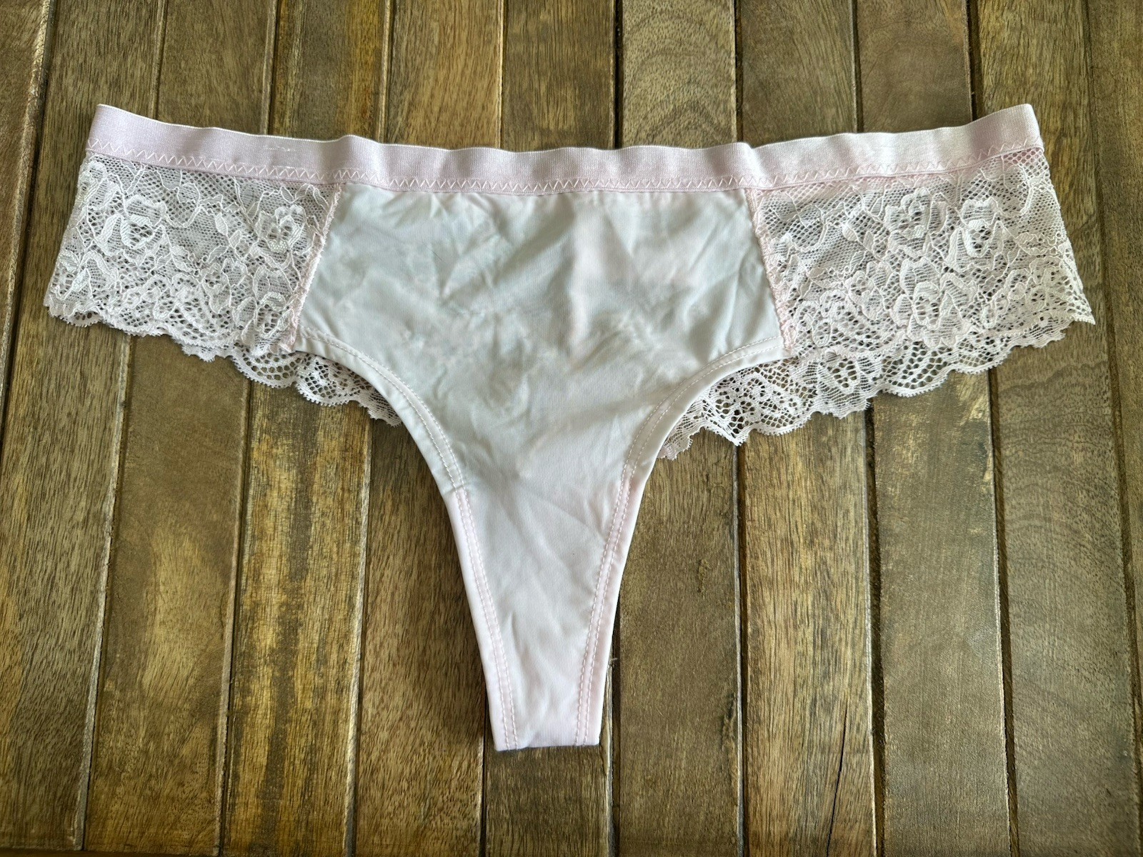 Vtg Sophie L Pink Hipster Lace Bikini Coquette Panties