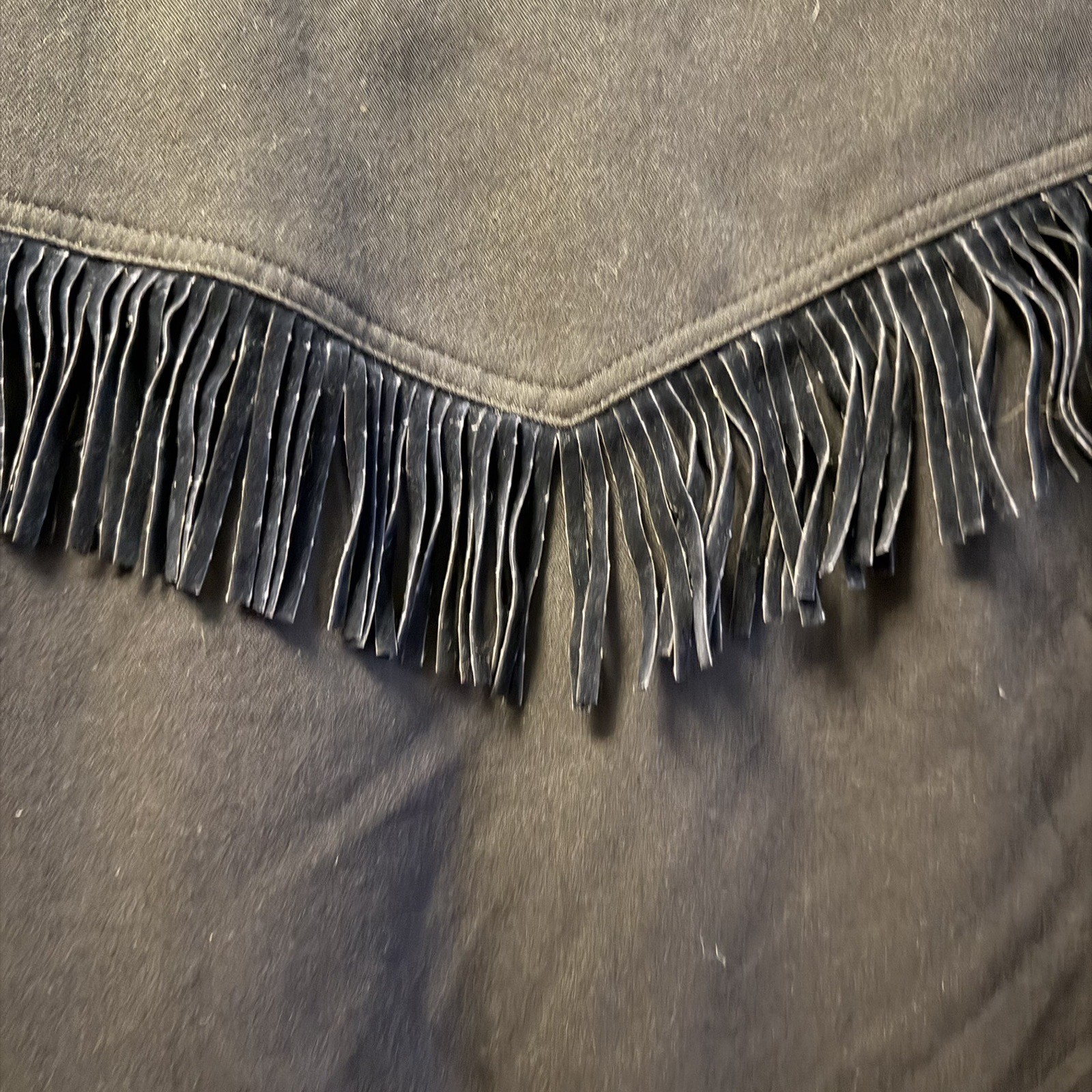 Vintage 80’s 90’s Criscione Jacket Black Western FRINGED-MEDIUM