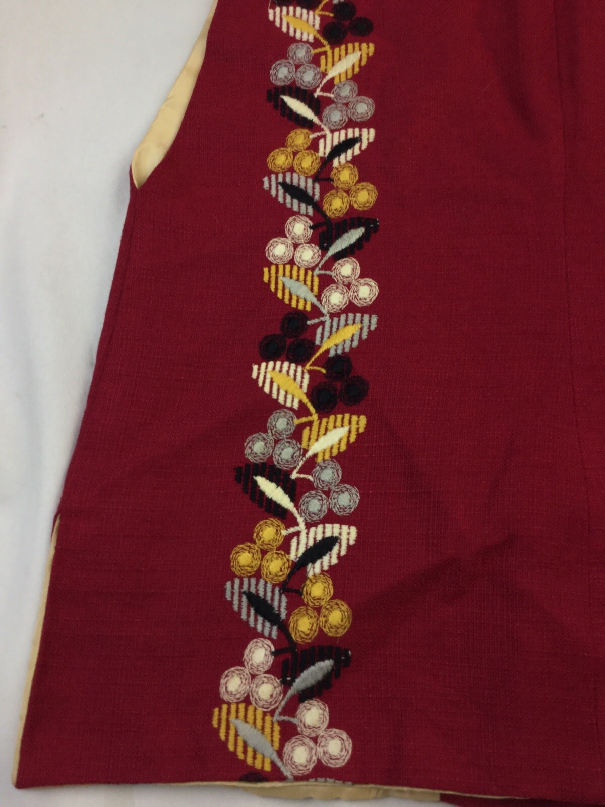 Womens Long vintage Embroidered Vest Prior Westerns Denver SZ Small