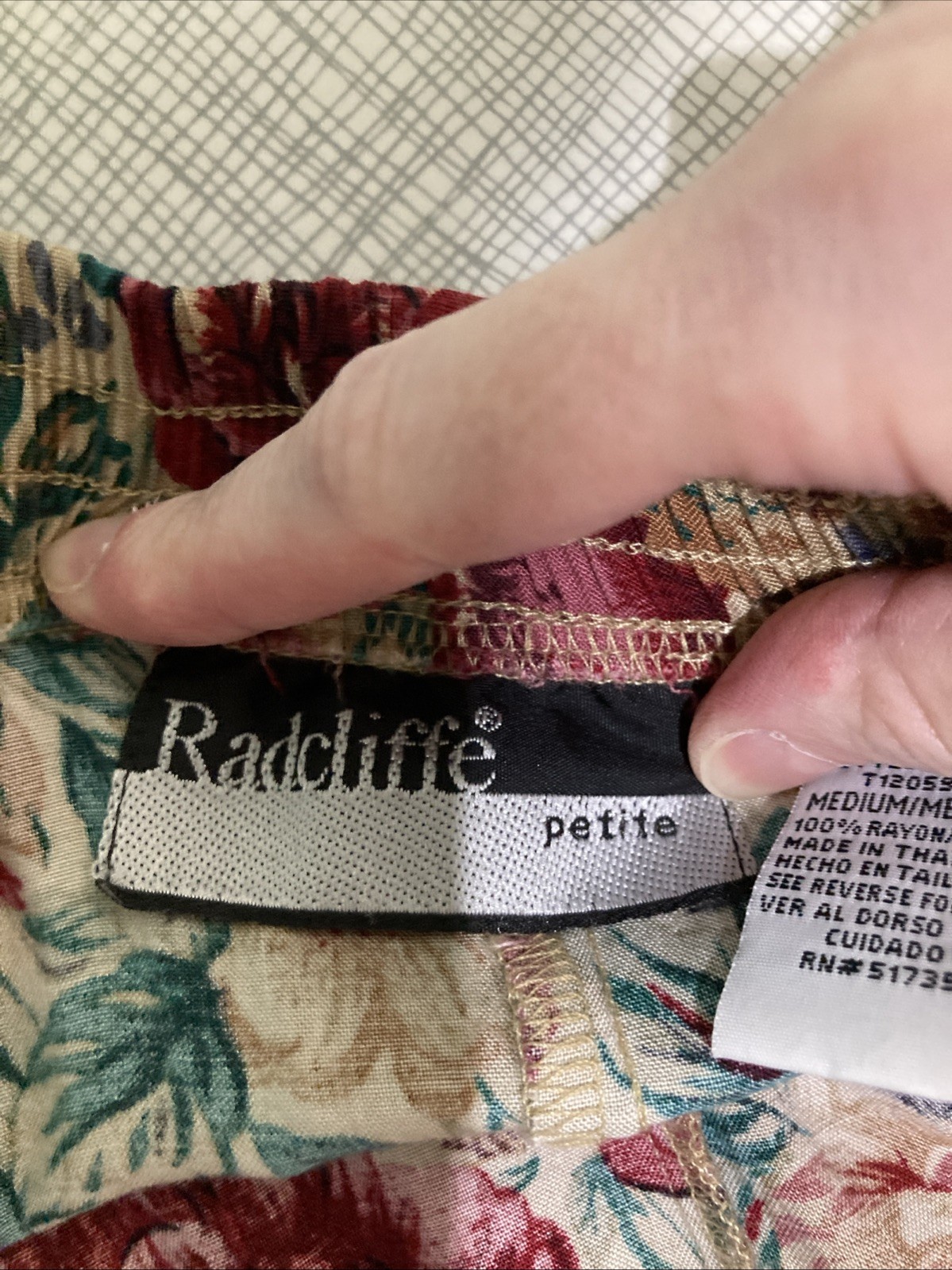 Vtg 90s Radcliffe Petite Floral Maxi Skirt M 100% Rayon Rose Cottagecore Grunge