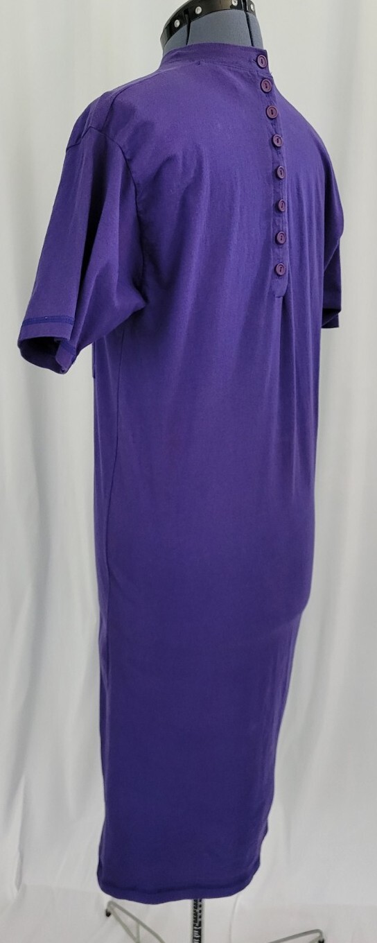 Vintage Purple Tee Shirt Dress with Button Up Back by Limited Express Size Small