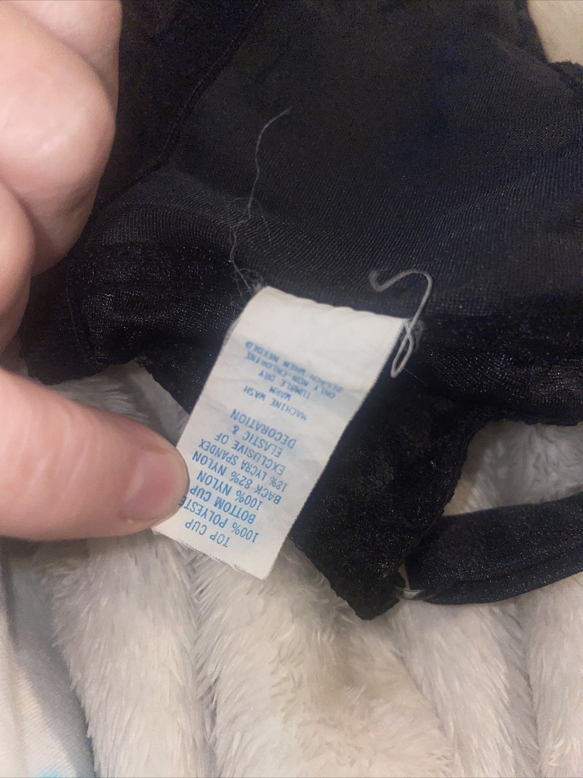 UNLINED WIRE FREE SILKY NYLON FRONT CLOSURE 90s SILKY BLACK BRA USA 42D