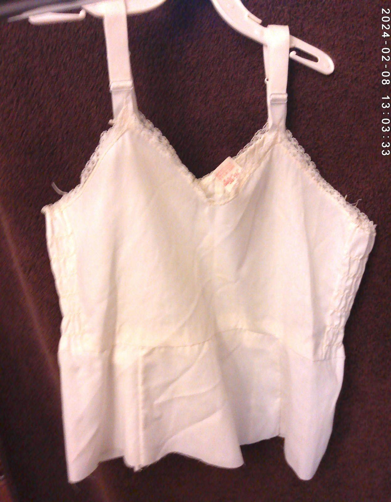 Vintage Tattered Party Dress + Cami Top 1White 950s-’60s Girls/Women’s Small