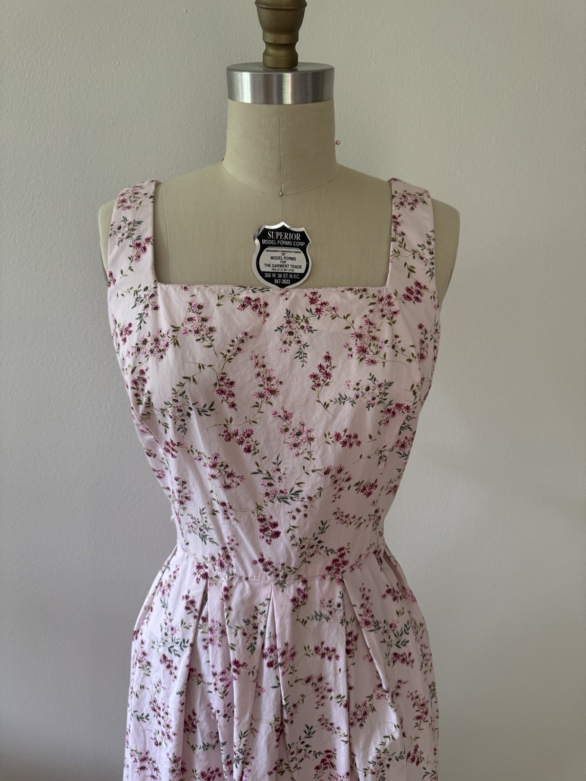 Vtg Floral Rose Cotton Sundress Prairie Dress Cottagecore Boho Small