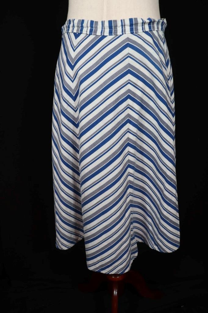 Vintage 1950’s-1960’s French Striped Cotton Skirt Size 34″ Waist Excellent Cond