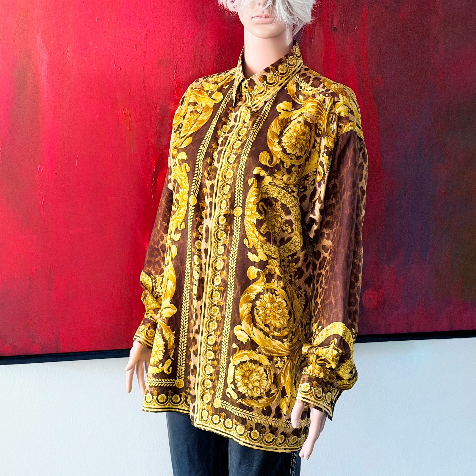 GIANNI VERSACE silk shirt Wild Baroque print from S/S 1992