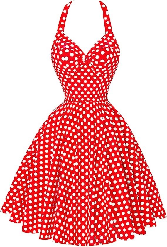 Vintage 1950’s Rockabilly Halter Swing Party Dresses Size L-XL
