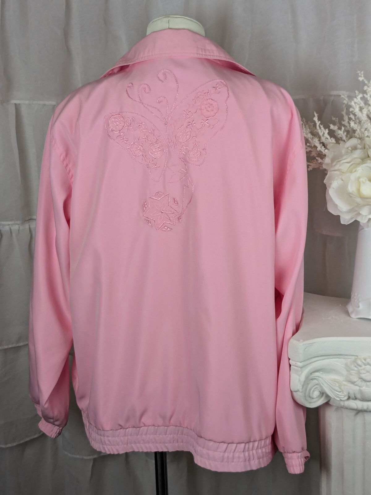 Great Cavalier by St. Paul Vintage 80s Pink Embroidered Jacket & Blouse Set XL