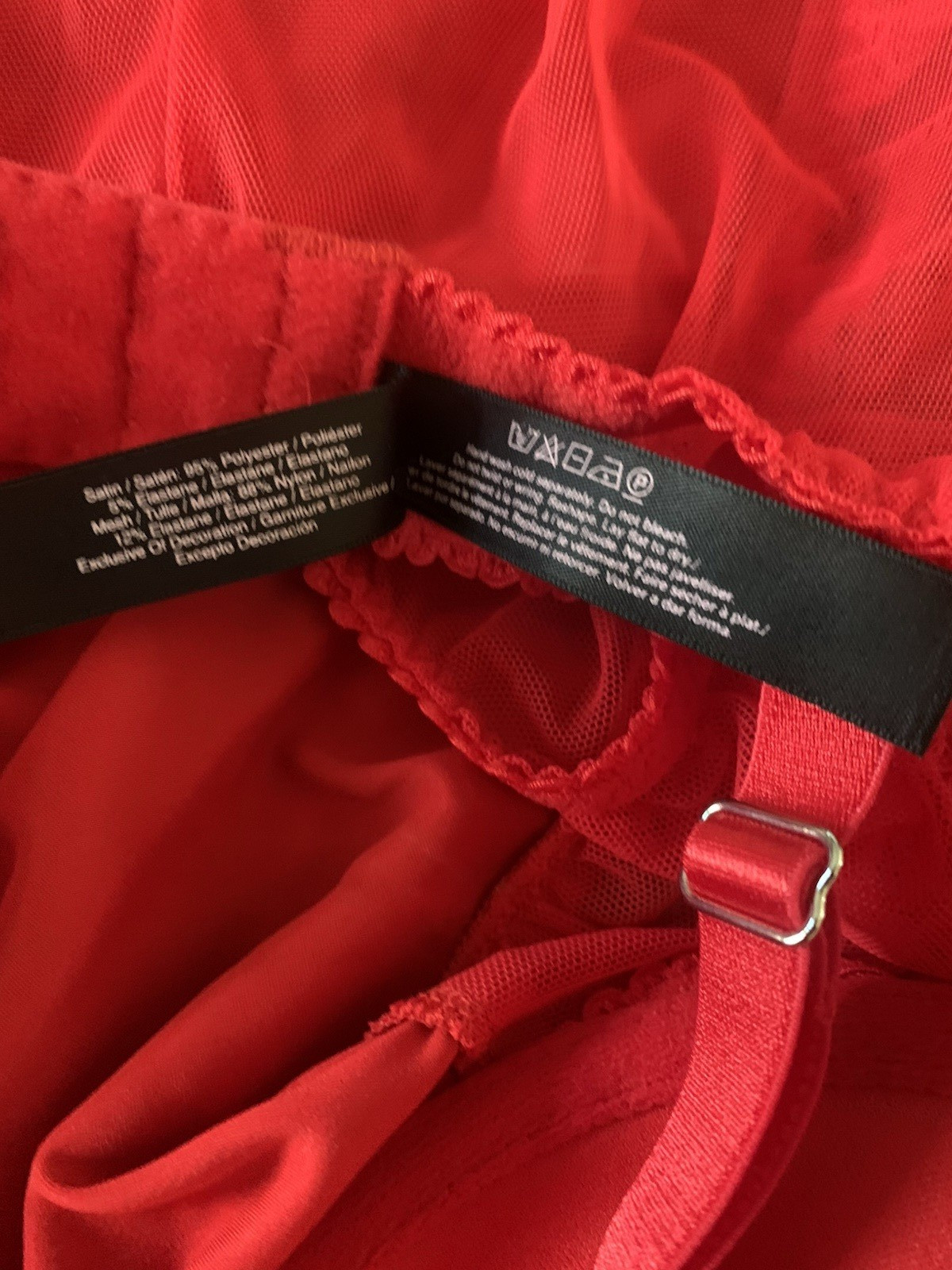 Vtg Victoria’s Secret Sexy RED Jingle Bell Holiday Lingere Size 36C & Stockings