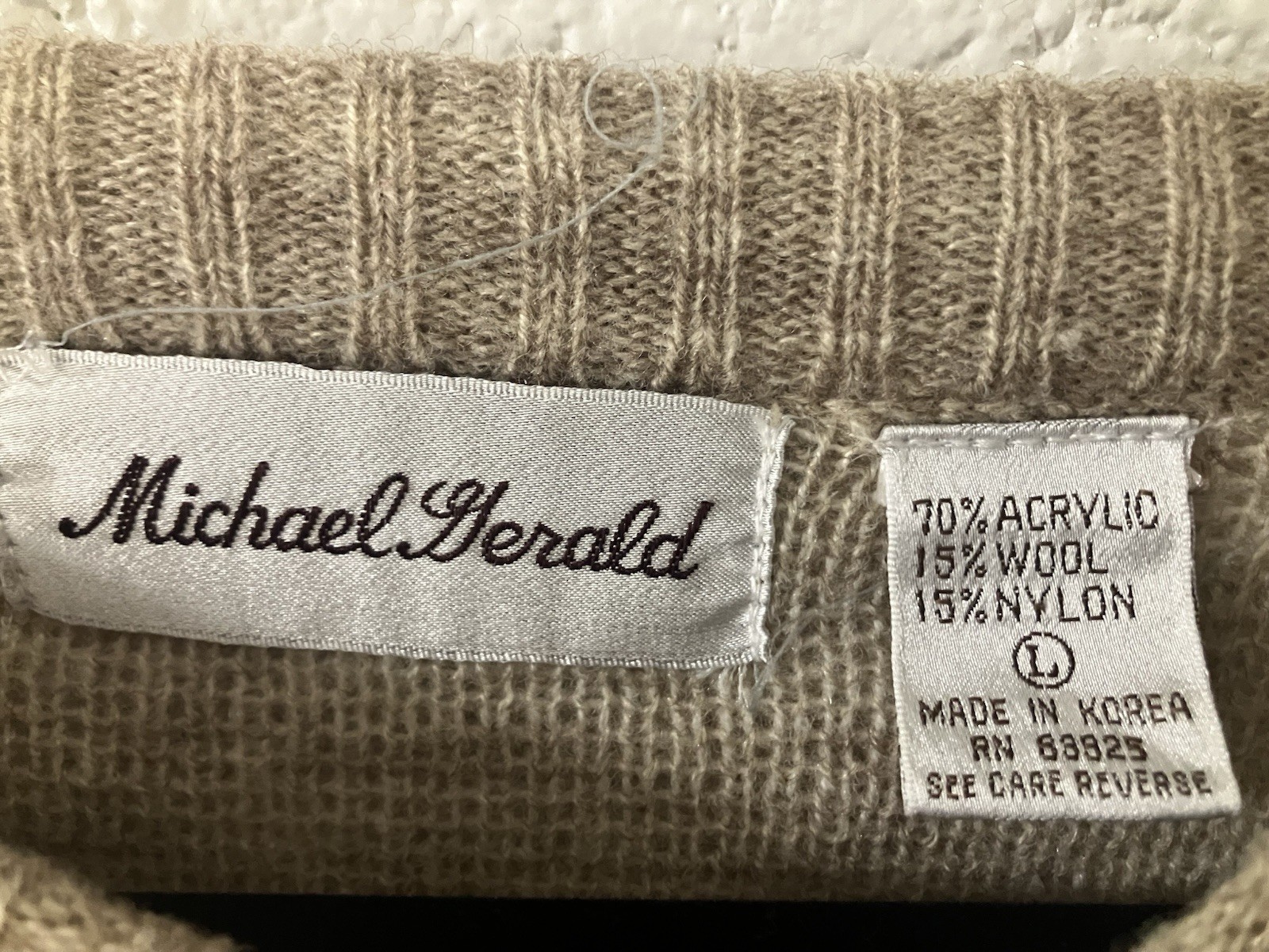 Vintage Michael Gerald Sweater 90s Large, Fall Winter Wear