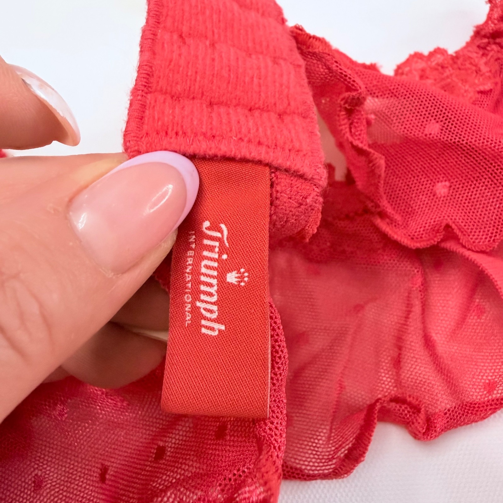 Triupmh fuscia mesh garter belt suspender it 1 size S