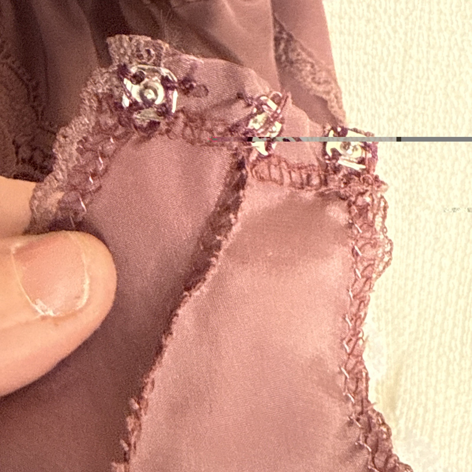 VTG Lorraine Solid Grape & Scalloped Lace Sissy Teddy Romper Playsuit Med 38 B