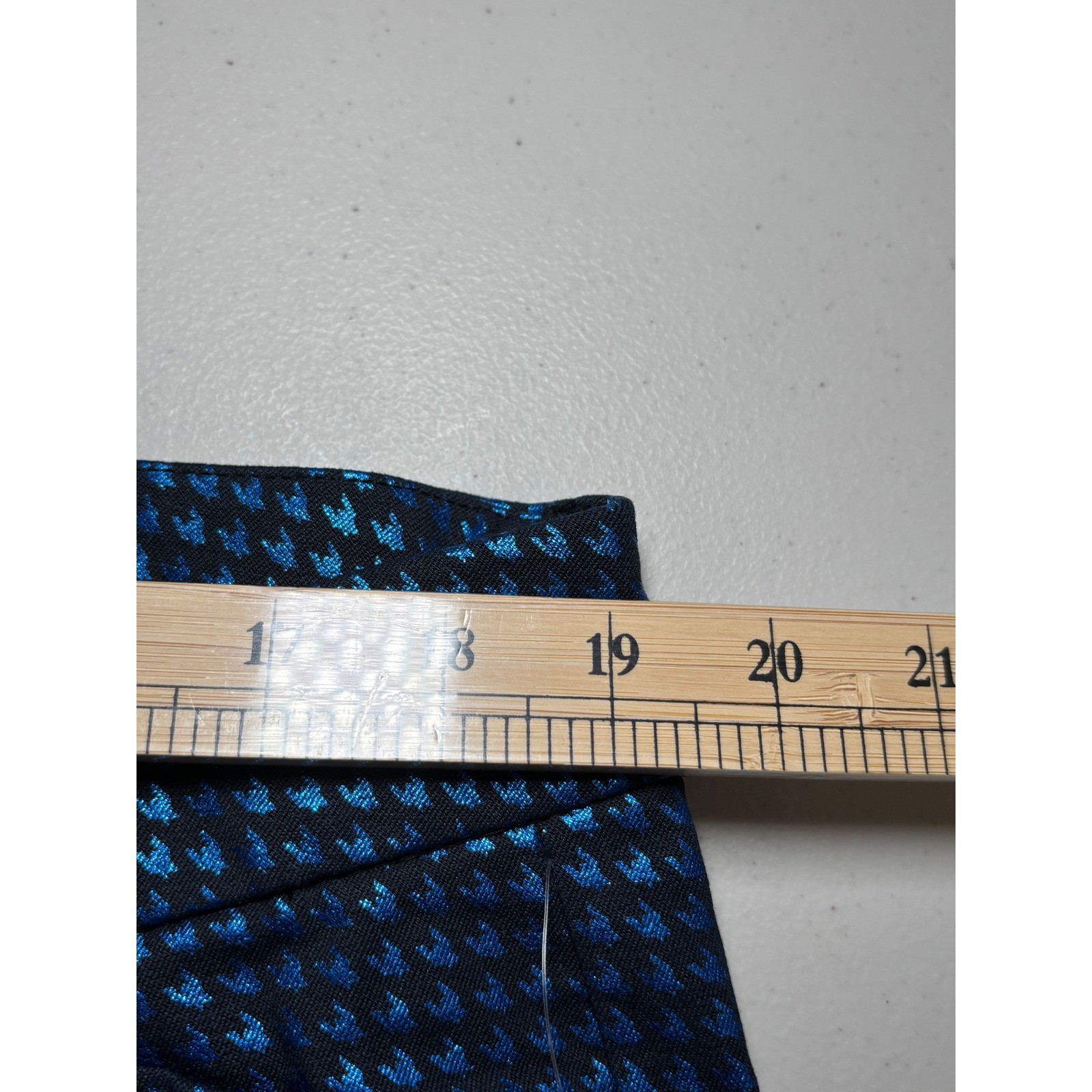 Old Navy NWT Pixie Ankle Pants 18 Cotton Blend Blue Metallic Print Stretch Y2K