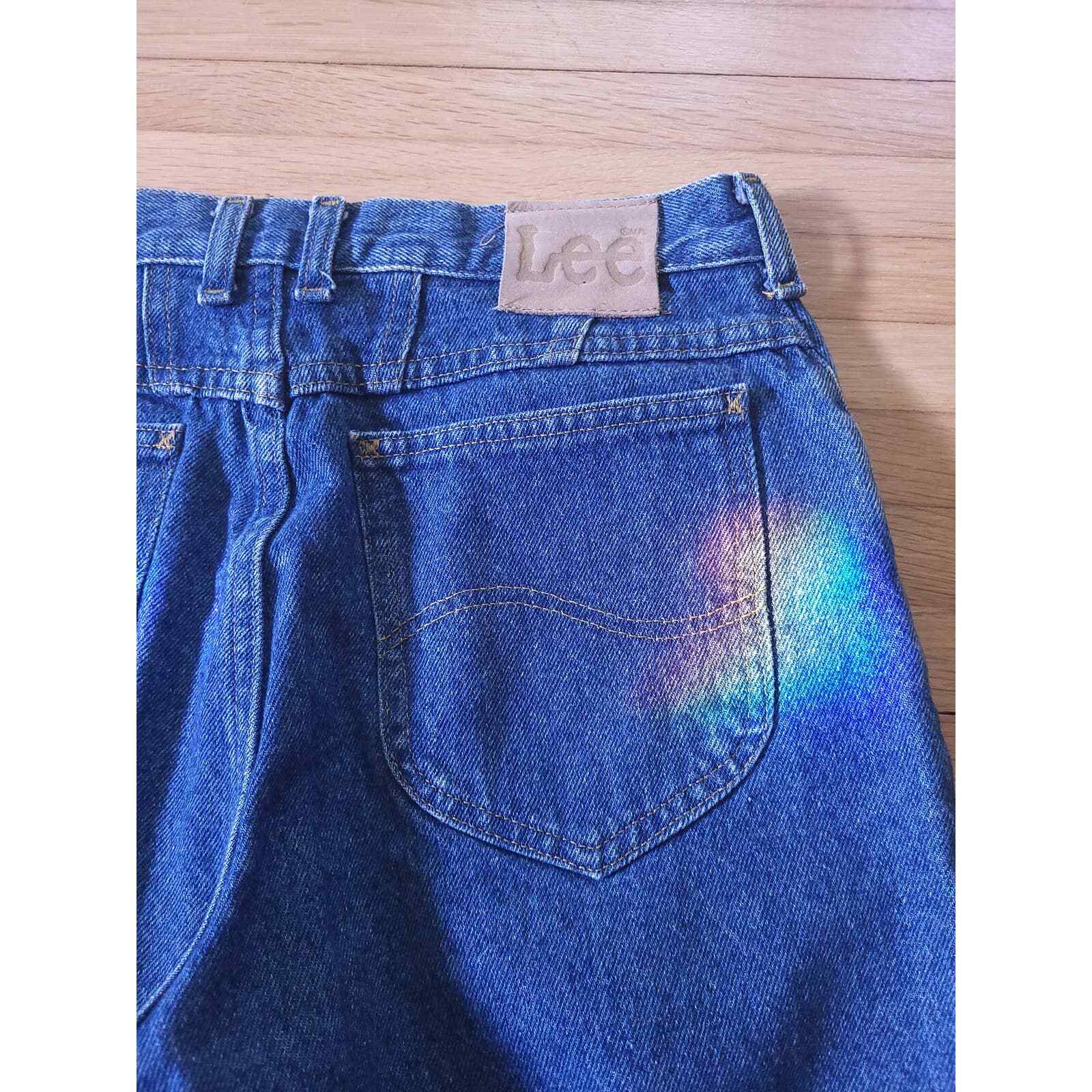 Vintage 1980’s Lee Denim Jeans / Faded Distressed / Size 12 / 29 x 30 / Mom