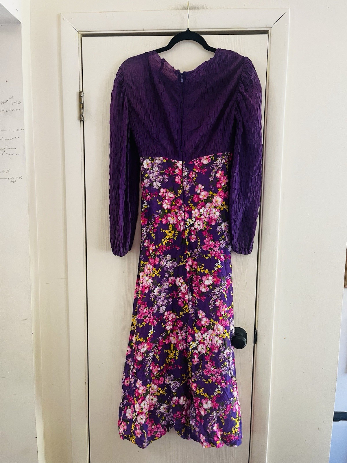 VTG Cottagecore 60s Handmade Retro Hostess Victorian Revival Maxi Dress