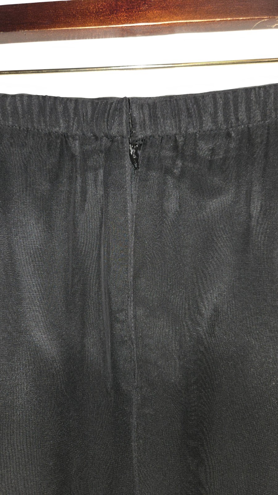 Black AFTER DARK Chiffon Lined Maxi Skirt Witchy Whimsigoth Fairy Grunge Boho 12