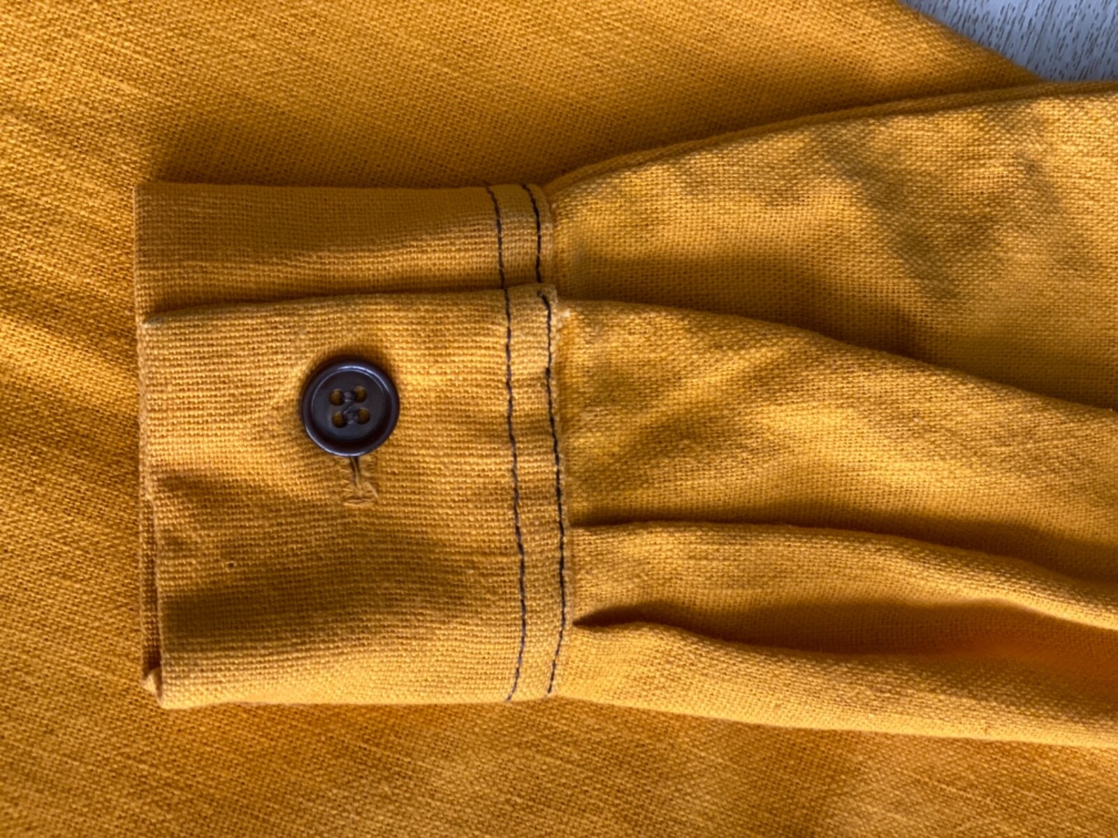 Vintage 70s The Art Shirt Dress Size 11-12 Yellow Long Sleeve