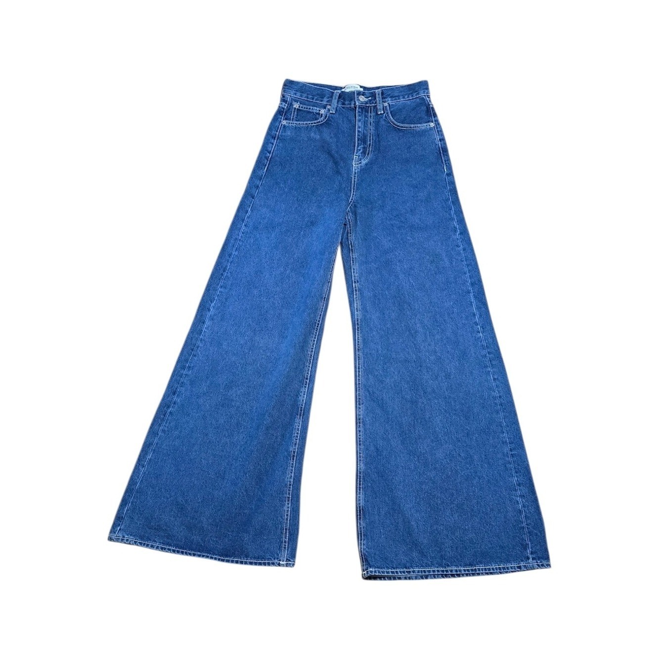 Zara Jeans Women Size 6 Dark Blue Wash Premium The Vintage High-Rise Flare Jeans