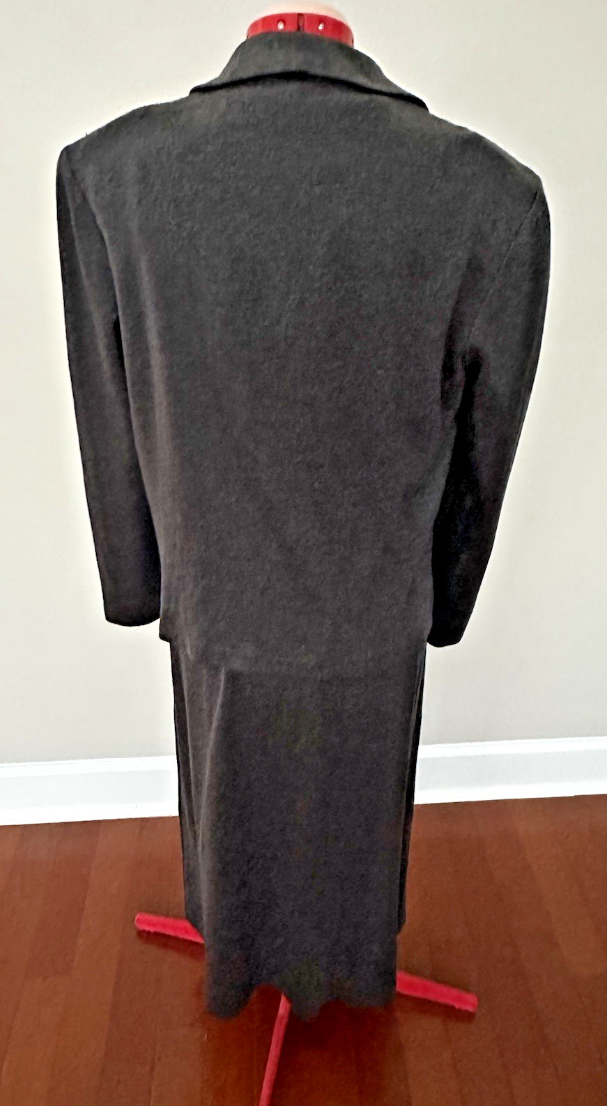 Vintage 90s Donna Ricco NY 2-Pc Dress Suit – Charcoal Gray Floral – Size 8P