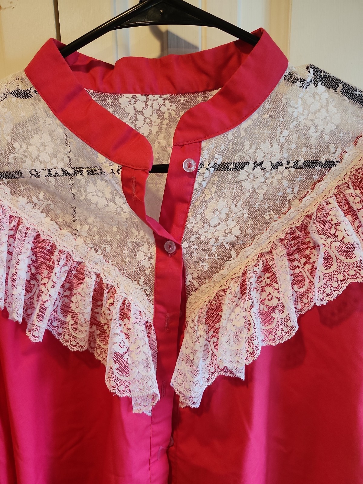 Partners Please! Malco Modes Square Dance Skirt & Blouse Red And Lace Size Large