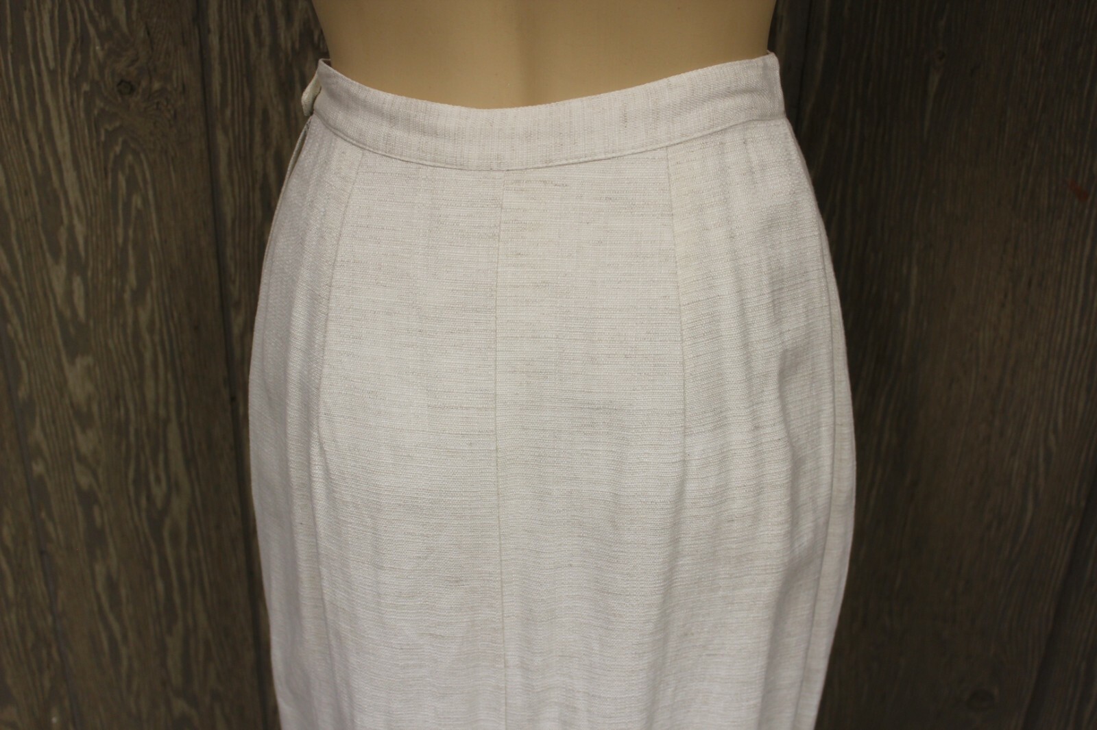 VTG 60s „GILBERT ORIGINAL” LINEN TWEED LINED A-LINE WIGGLE PENCIL SKIRT 25w