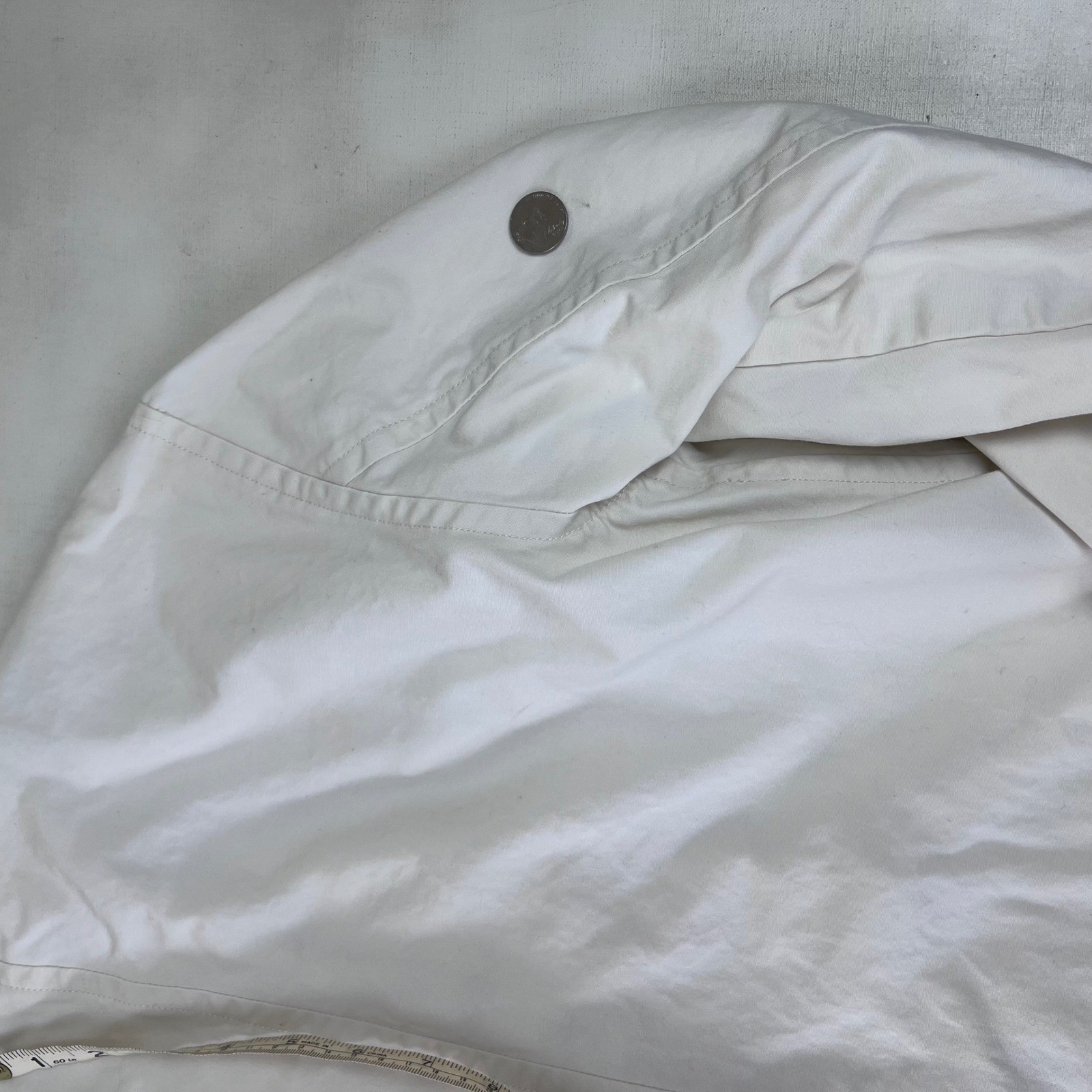 Vtg Tommy Hilfiger White Cotton Button Up Jacket Womens Medium Casual Mod Disco