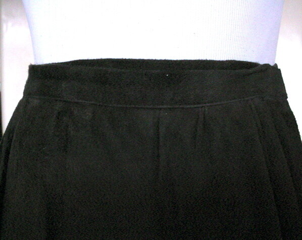 Vintage DONNA KARAN Brown Goat Suede Skirt Size 4 Maxi Wrap 1980’s France